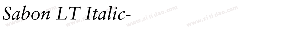 Sabon LT Italic字体转换